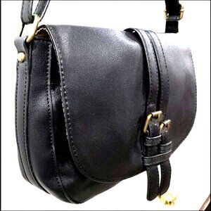 Covington Black Faux Leather Crossbody Bag w/ Double Buckles – Chic & Versatile